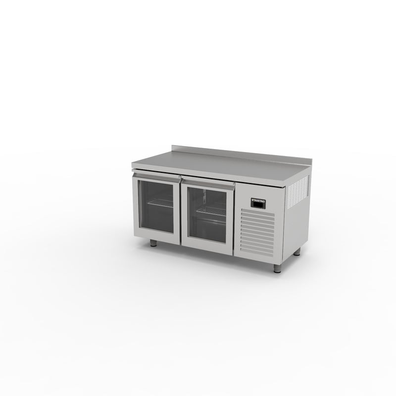 Ndustrio TPS-62-GD Tezgah Tip Snack Buzdolabı, Cam Kapılı, 2 Kapılı