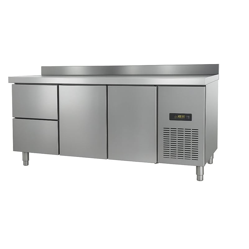Ndustrio TPS-63-2D Tezgah Tip Snack Buzdolabı, 2 Çekmeceli, 2 Kapılı