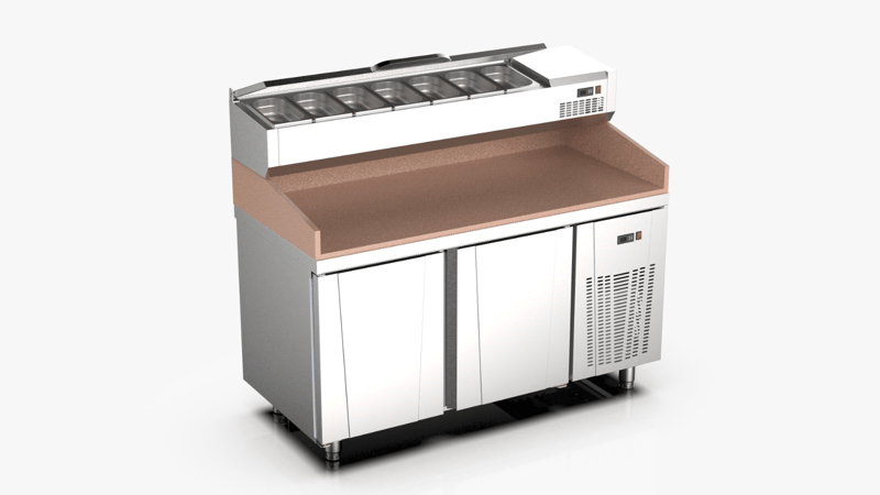 Ndustrio Yükseltilmiş Mermer Tablalı Make-Up Dolap, 1500x800x850/1330 mm, TPP-82-MT3STTR