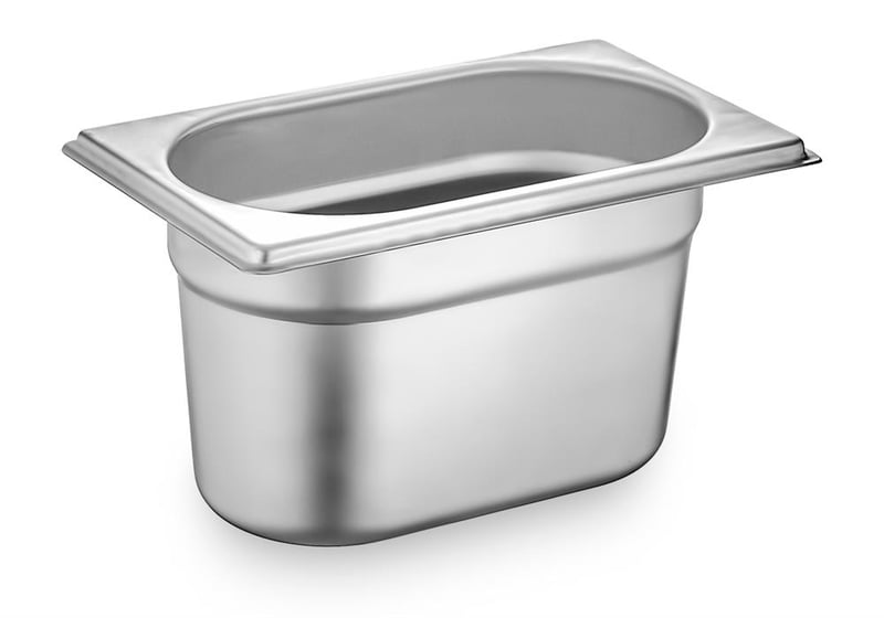 Net Çelik GN 1/9 - 10 cm Gastronom Küvet (17.6 x 10.8 cm) 1 lt  