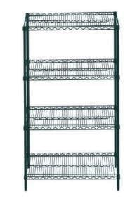 Portashelf Antibakteriyel Boyalı Tel İstif Rafı, 4 Katlı, 107x183 cm
