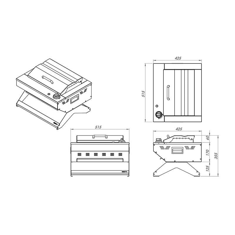 Remta  25 x 40 cm Tüplü Barbekü R132