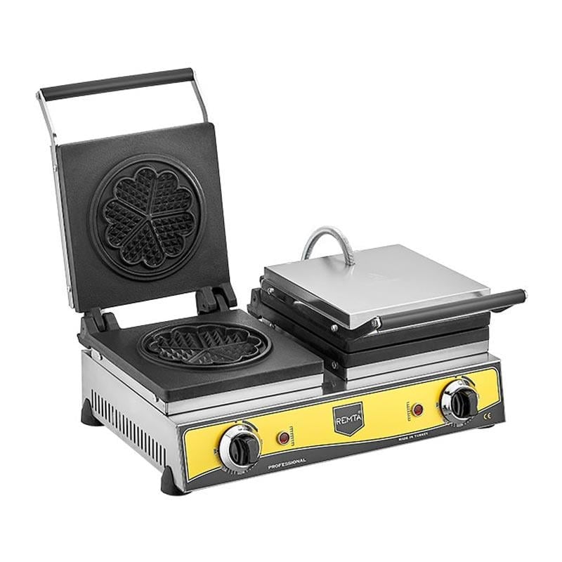 Remta W15 Çiftli Çiçek Model Waffle Makinesi, 21 cm, Elektrikli W15
