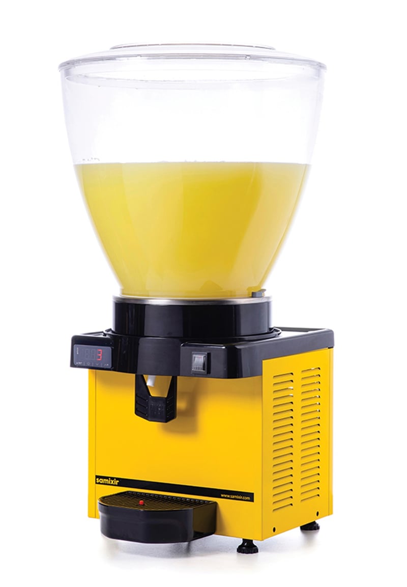Samixir M40 Panoramik Soğuk İçecek Dispenseri, 40 L, Dijital, Sarı