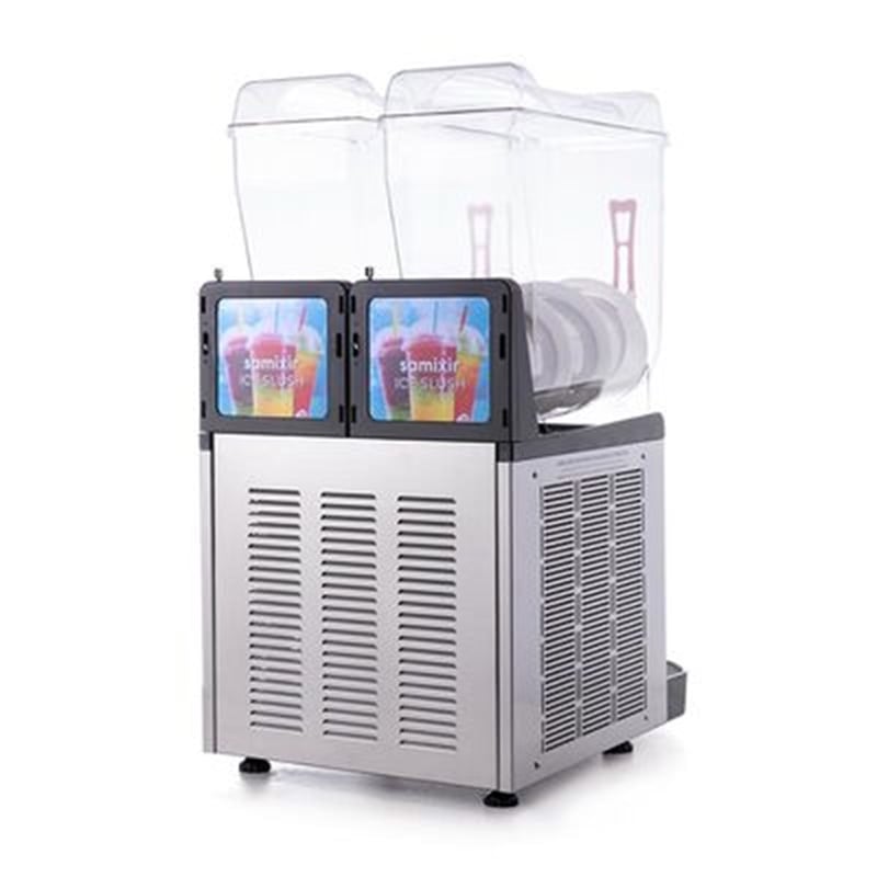 Samixir Slush Twin Granita ve Meyve Suyu Dispenseri, 12+12 L, Inox