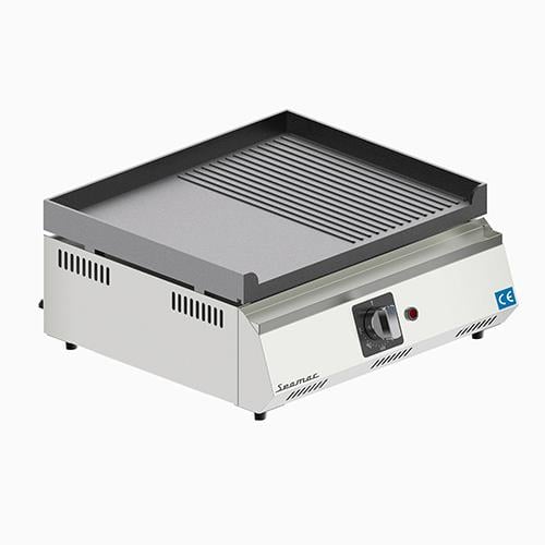 Seamac Elektrikli Döküm Izgara 50 cm, Yarı Oluklu Yüzey