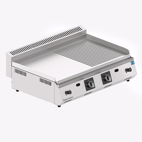 Seamac Elektrikli Playt Izgara 70 cm, Yarı Oluku Yüzey
