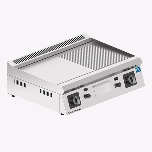 Seamac Özel Seri Doğalgazlı/Tüplü Playt Izgara 100 cm, Yarı Oluklu Yüzey