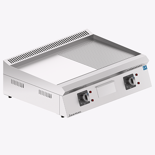 Seamac Özel Seri Elektrikli Playt Izgara 70 cm, Yarı Oluklu Yüzey