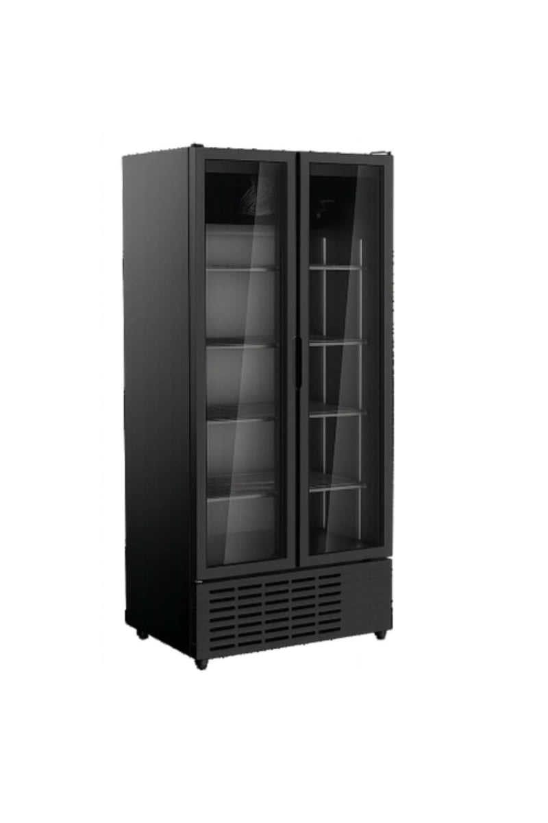 Senox SDS-1010 DC 2 CF Kanopisiz Çarpma Kapı, Dik Tip Şişe Soğutucu Dolap, 2 Kapılı, 903/816 Litre, Siyah