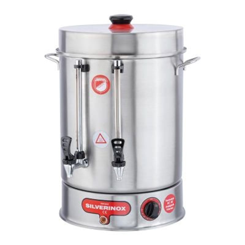 Silverinox 36 Litre, Basmalı Metal Musluklu, Çay Makinesi, 400 Bardak