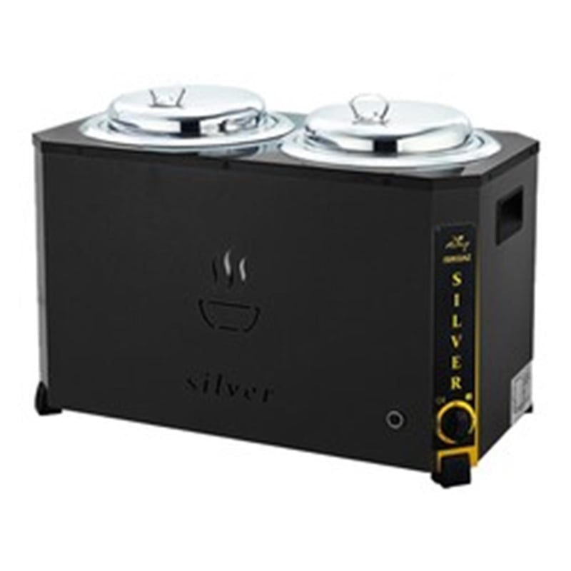 Silverinox 9+9 Litre, Jumbo Çorba Kazanı Siyah