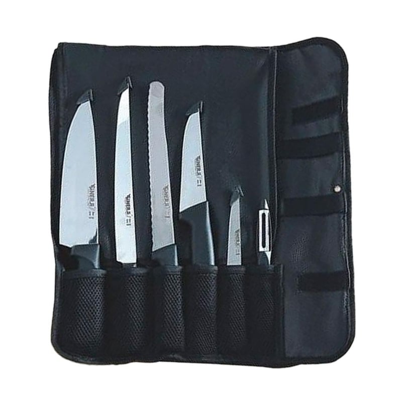 Sinerji Premium Gastronomi Rulo Çantalı Bıçak Seti 6+1