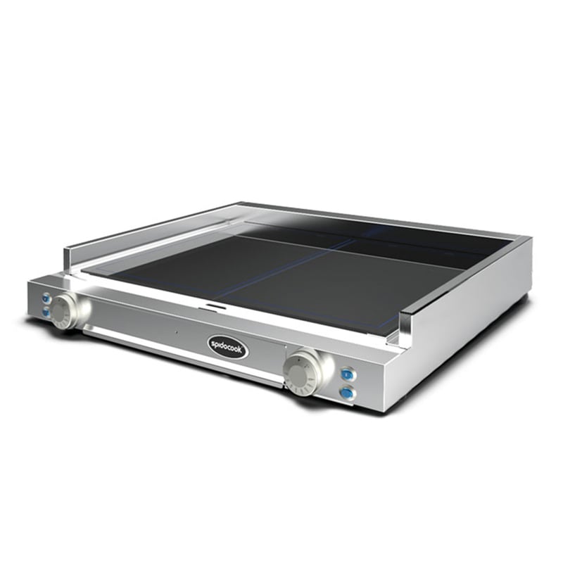 Spidocook Spido Flat Düz Yüzey Seramik Camlı Izgara, İkili, Tost Makinesi, SP 300