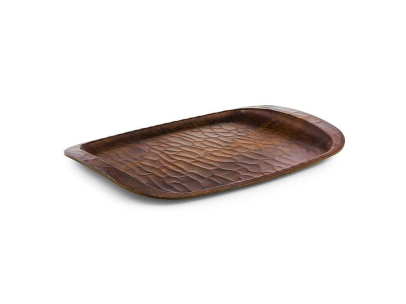 Tria Hibrit Ahşap Rölyefli Çay Servis Tepsisi 32*47 cm