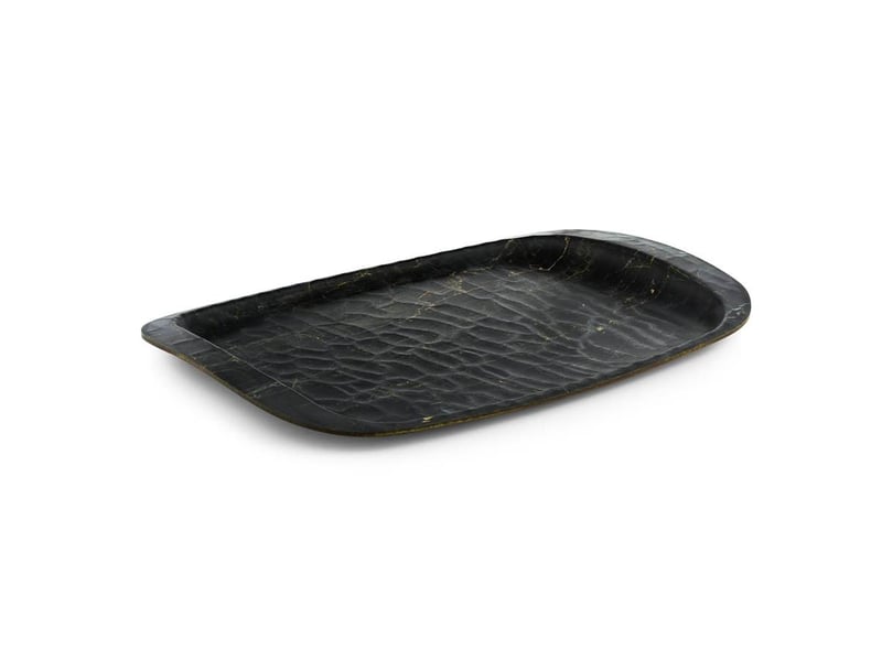 Tria Hibrit Ahşap Rölyefli Çay Servis Tepsisi 25*35 cm