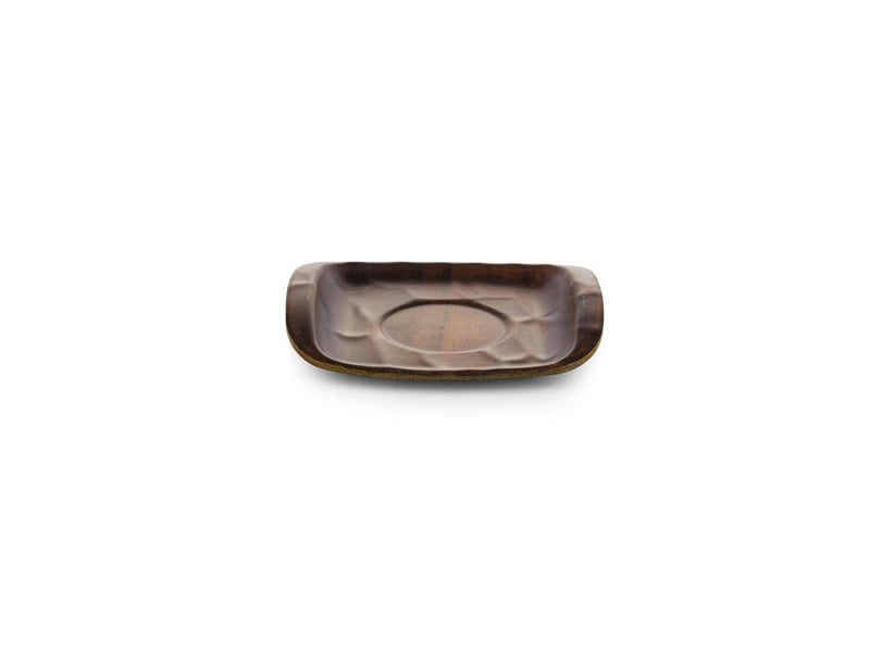 Tria Hibrit Ahşap Rölyefli Çay Tabağı 12*10 cm