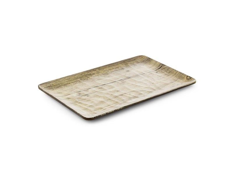 Tria Hibrit Ahşap Rölyefli Dikdörtgen Tabak 16*40 cm