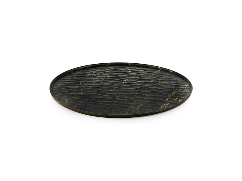 Tria Hibrit Ahşap Rölyefli Pizza Servis Tabağı 35 cm