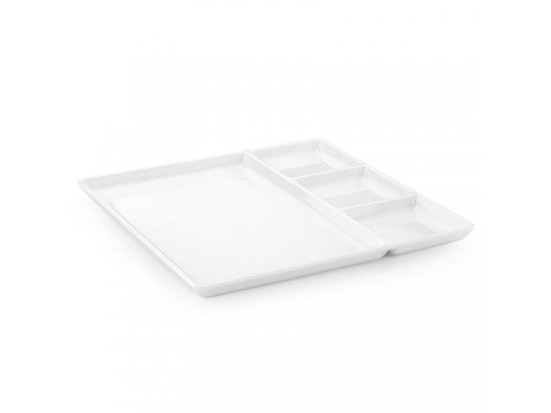 Tria Porelin Dört Gözlü Kahvaltı Tabldotu 30*30 cm