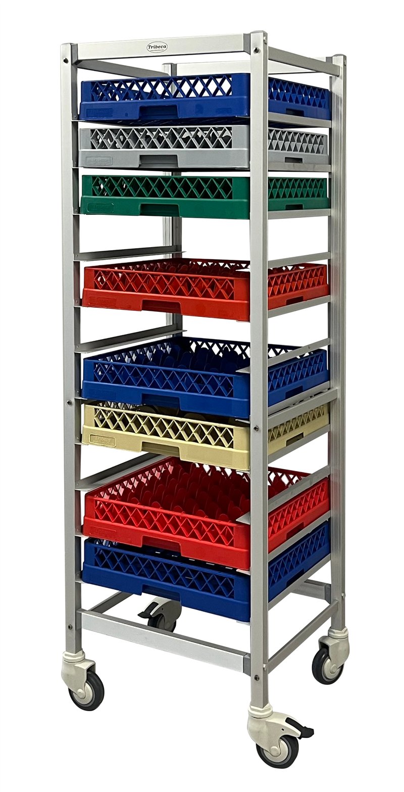 Tribeca Basket Taşıma Arabası Alüminyum Demonte 11 raflı, 520x580x1770 mm