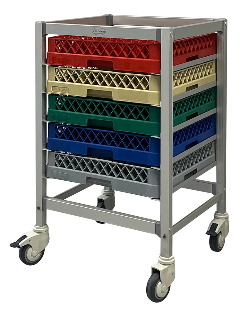 Tribeca Basket Taşıma Arabası Alüminyum Demonte 5 raflı, 520x580x960 mm