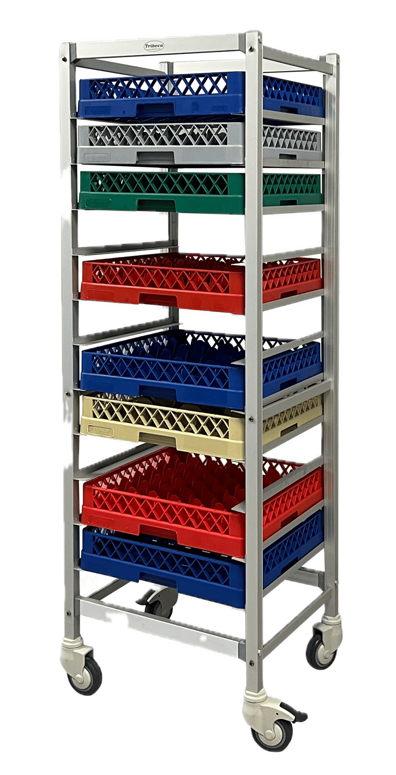 Tribeca Basket Taşıma Arabası Alüminyum Demonte 11 raflı, 520x580x1770 mm