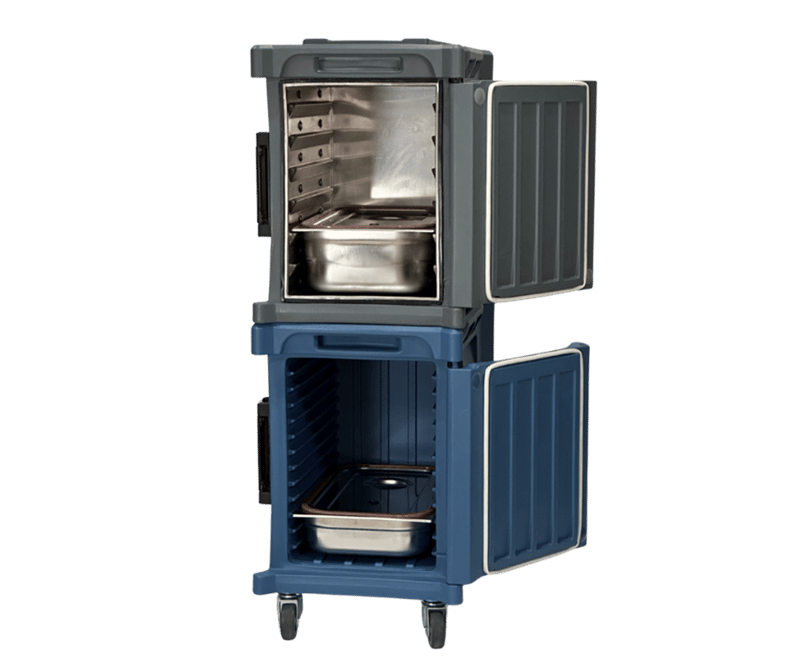 Tribeca Thermobox, GN1/1 TEKERLEKLİ 1 adt Paslanmaz iç kaplamalı ,1 adt plastik, 475x670x635 mm