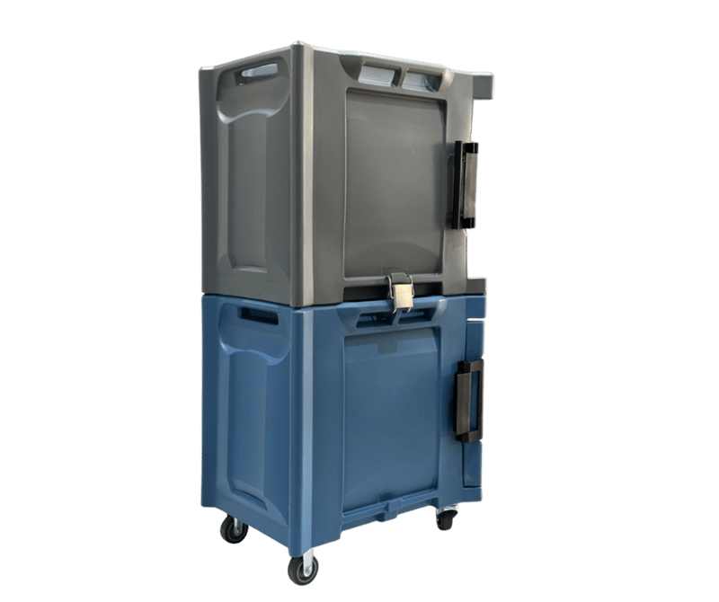 Tribeca Thermobox, GN1/1 TEKERLEKLİ 1 adt Paslanmaz iç kaplamalı ,1 adt plastik, 475x670x635 mm