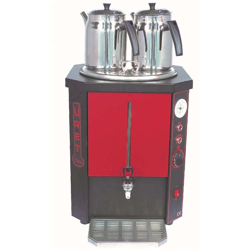 Üret 3 Demlikli Su Pompalı Nova Semaver Makinesi, 36 Litre, Elektrikli