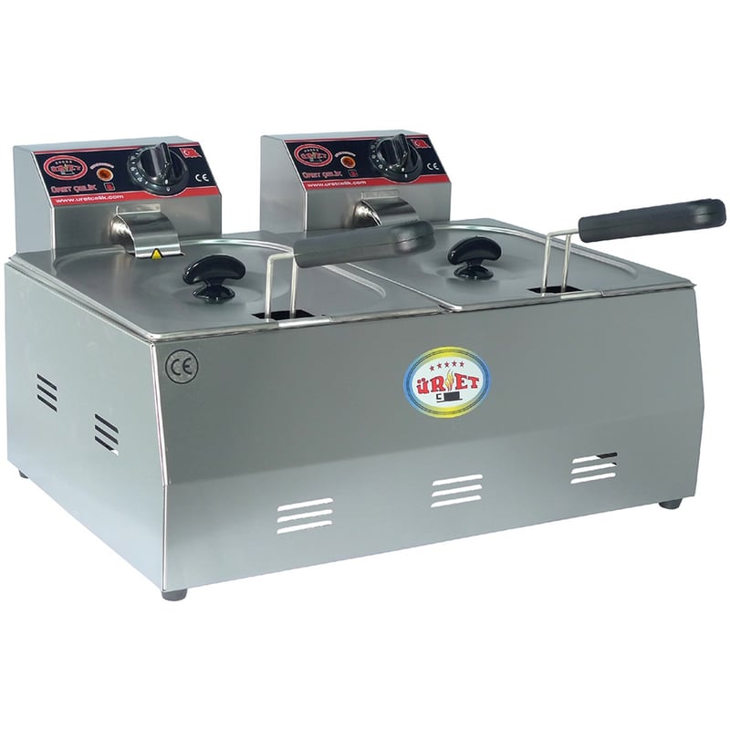 Üret 3+3 Litre Set Üstü Fritöz, Elektrikli