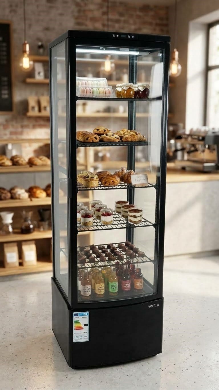 Ventus Dik Tip Bombe Cam Pasta Teşhir Dolabı CL-288-1