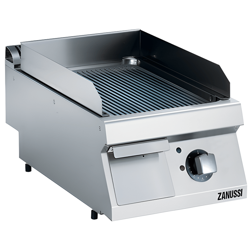 Zanussi 40 cm Elektrikli Oluklu Krom Kaplama Pleyt Izgara, 400x700x250, 372332