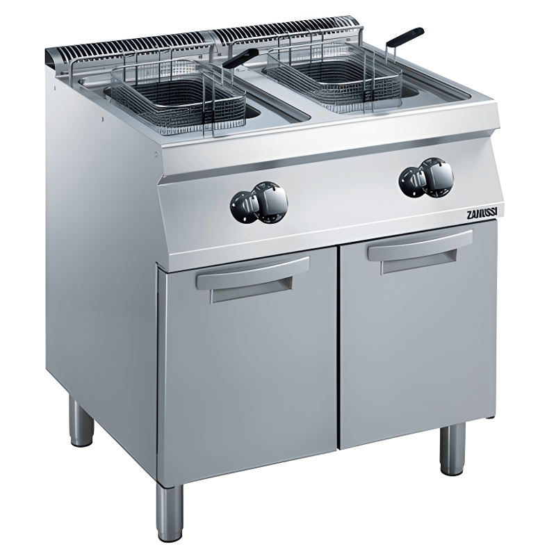 Zanussi Dolaplı Gazlı 15+15 Litre Endüstriyel Fritöz, 800x700x850, 372071