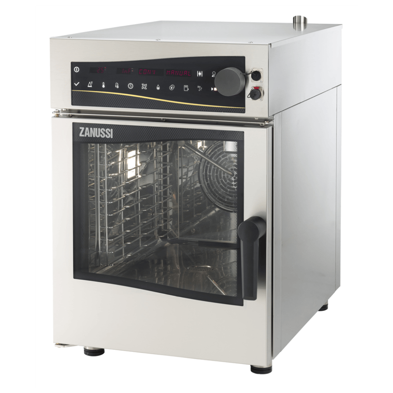 Zanussi Eazy Kompakt, Temizleme Sistemli GN 1/1 Elektrikli, 6 Tepsili Konveksiyonel Fırın, 240009, (Soldan Menteşeli)