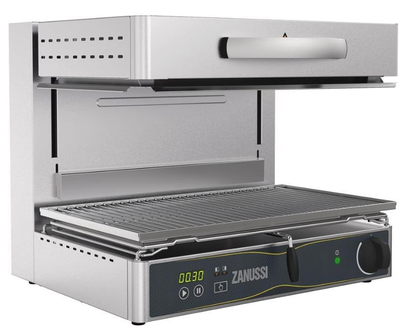 Zanussi Elektrikli Salamander, Dijital, 3 Tarafı Açık, 600 mm, Tabak Algılamalı