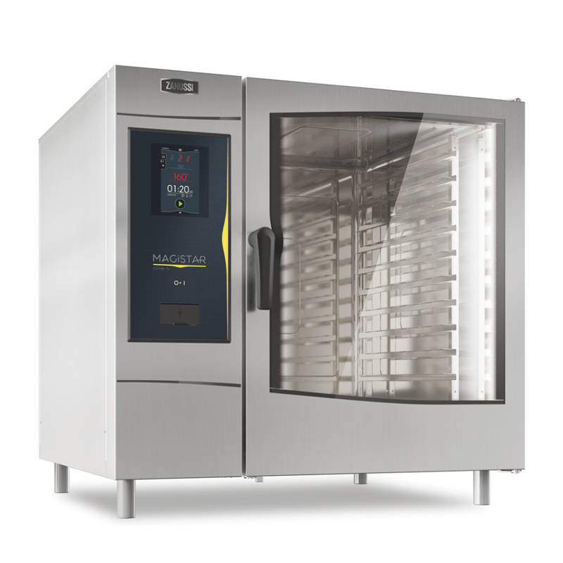 Zanussi Magistar TI Boylersiz, GN 2/1 Gazlı, 10 Tepsili Dijital Kombi Konveksiyonel Fırın, 218683 - 218663