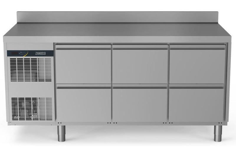 Zanussi Npt Active Hp Serisi Tezgah Tipi Buzdolabı, 6 Çekmeceli, Sırtlı