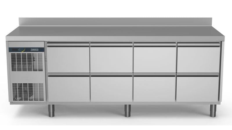 Zanussi Npt Active Hp Serisi Tezgah Tipi Buzdolabı, 8 Çekmeceli, Sırtlı