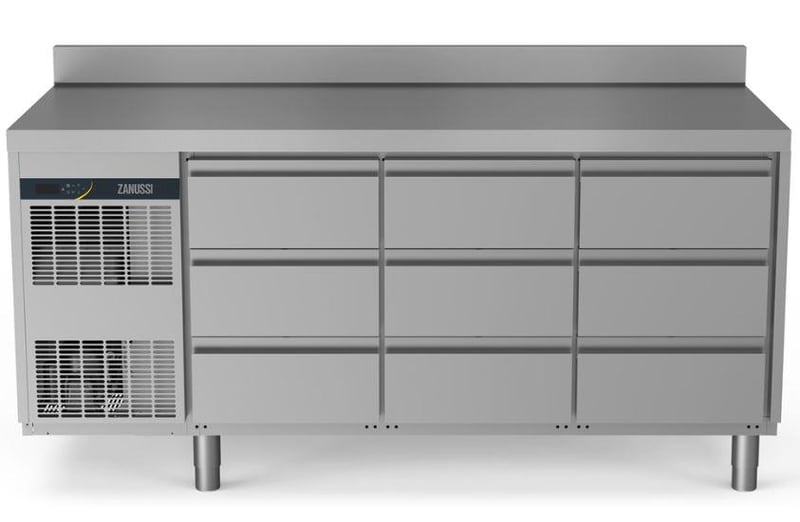 Zanussi Npt Active Hp Serisi Tezgah Tipi Buzdolabı, 9 Çekmeceli, Sırtlı