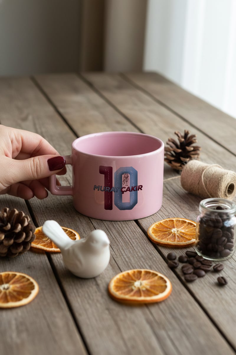 Bordo Mavi Taraftar Kişiye Özel Lüks Pastel Fincan