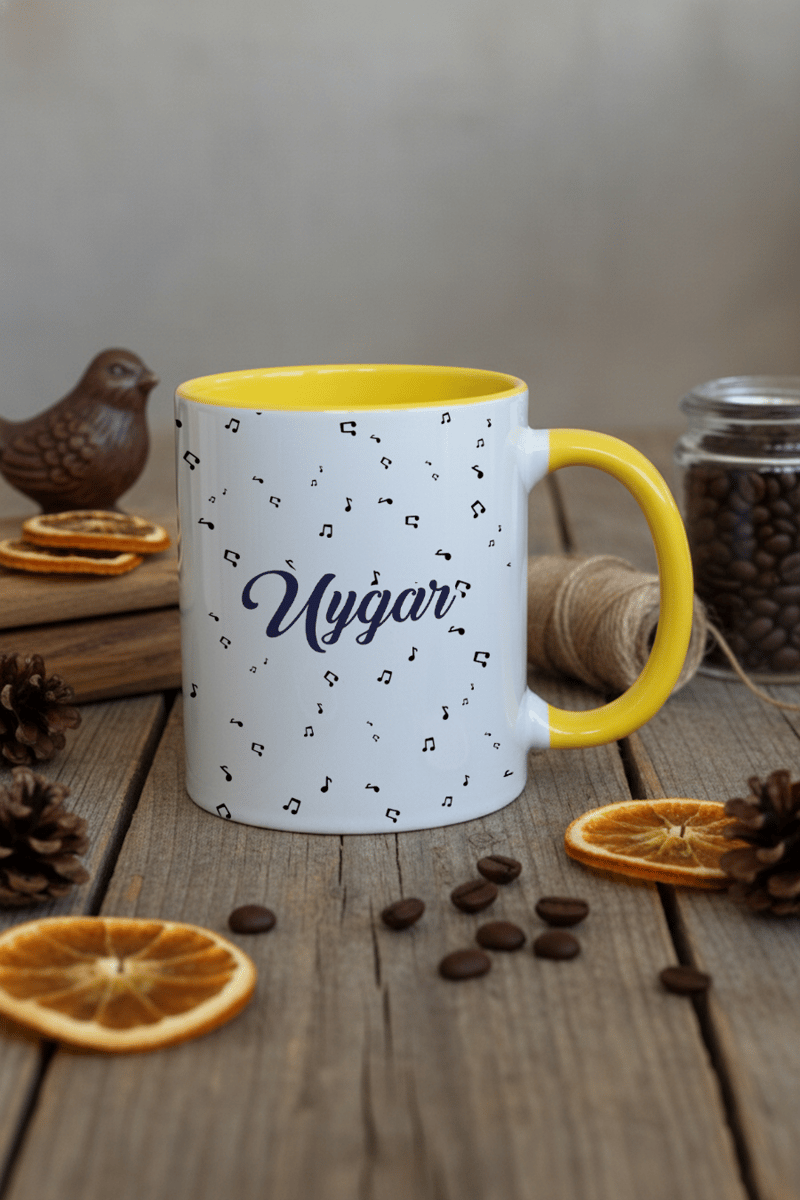 Desen Nota Müzik Kişiye Özel Kupa Bardak Standart