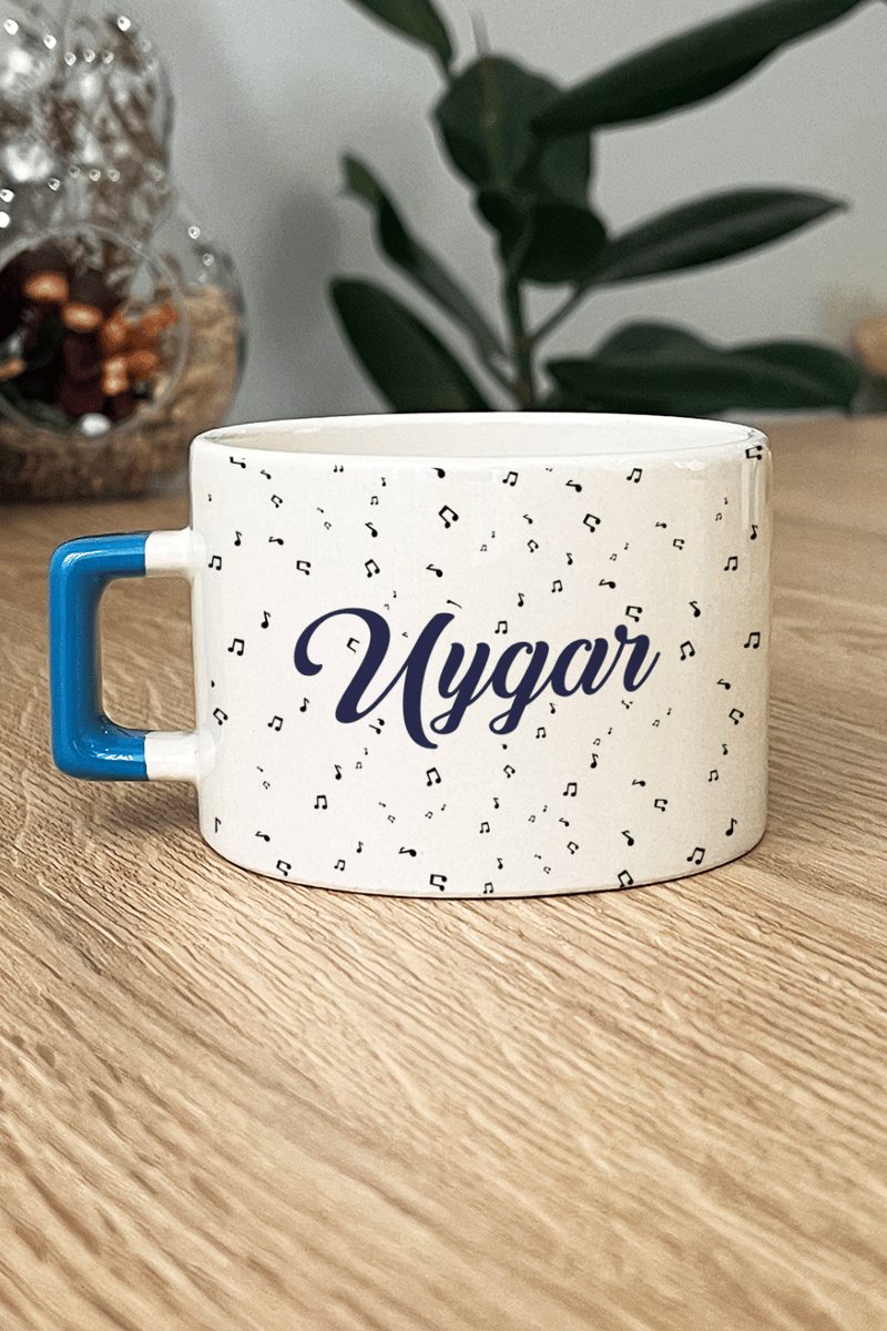 Desen Nota Müzik Kişiye Özel Lüks Fincan