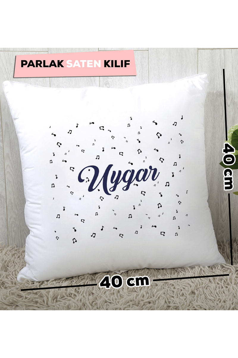 Desen Nota Müzik Kişiye Özel Yastık