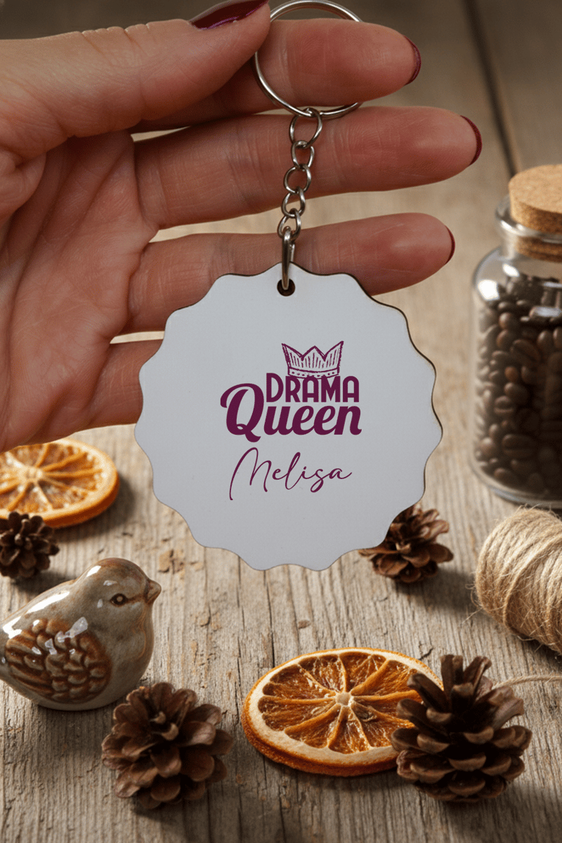 Drama Queen Kişiye Özel Anahtarlık