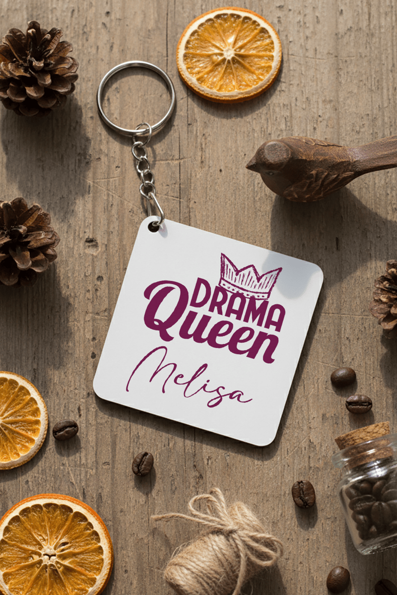 Drama Queen Kişiye Özel Anahtarlık