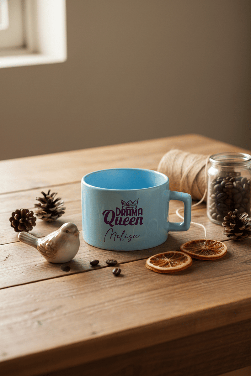 Drama Queen Kişiye Özel Lüks Pastel Fincan