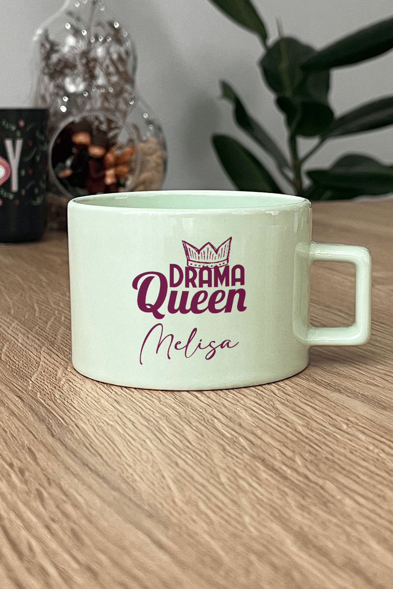 Drama Queen Kişiye Özel Lüks Pastel Fincan