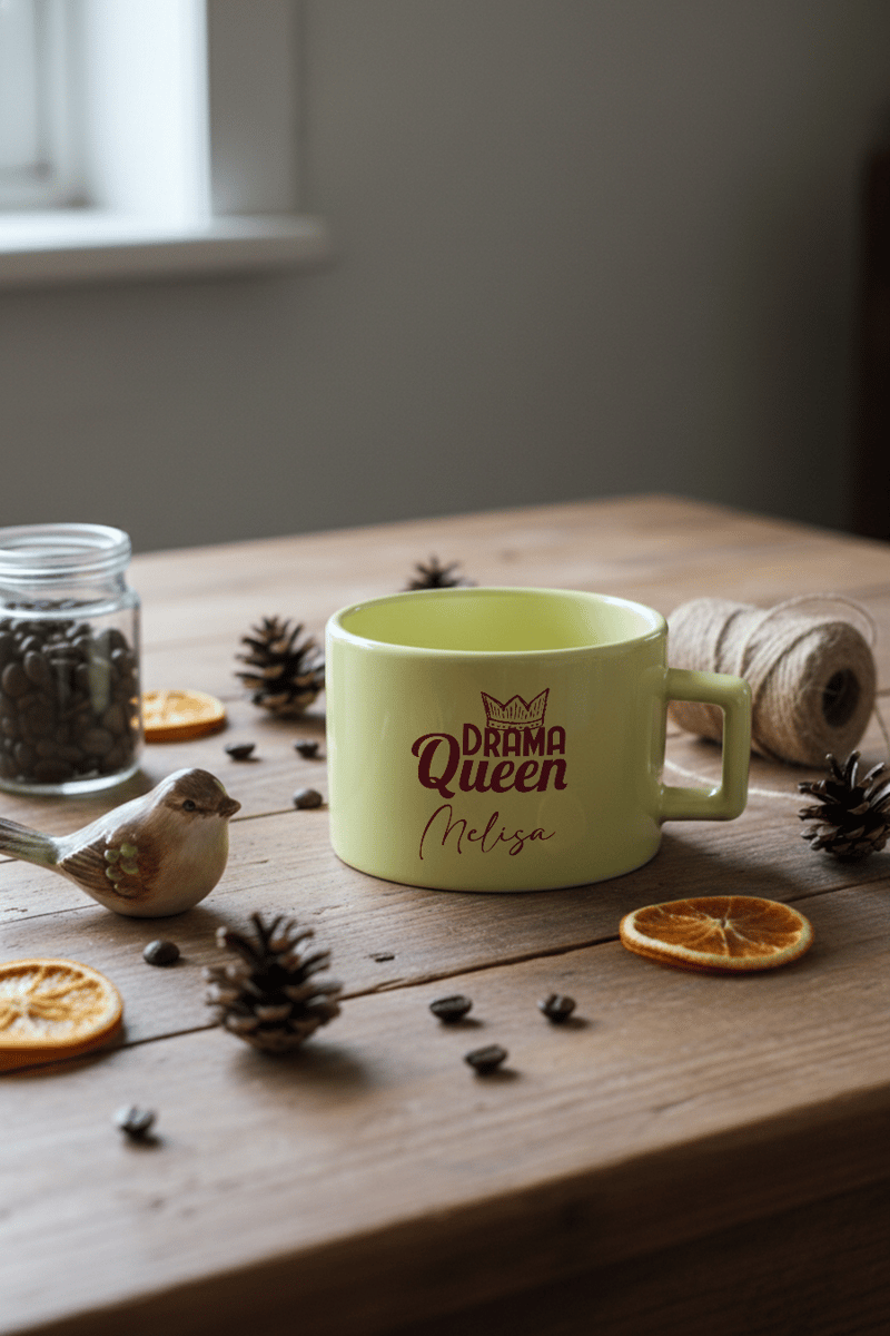 Drama Queen Kişiye Özel Lüks Pastel Fincan