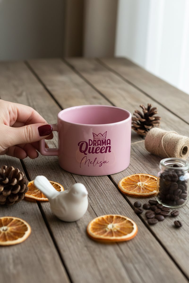 Drama Queen Kişiye Özel Lüks Pastel Fincan